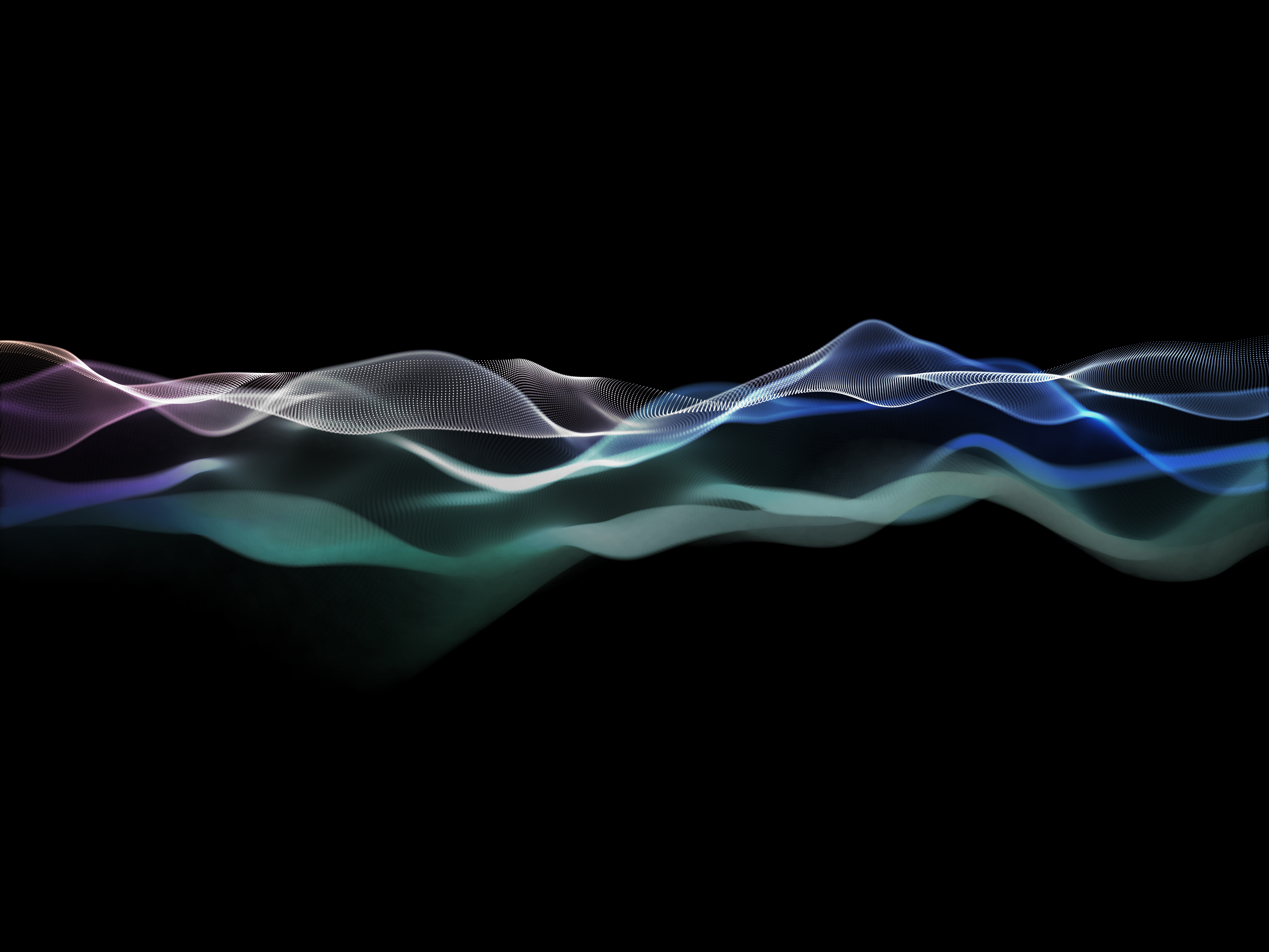 3D abstract background with flowing particle design